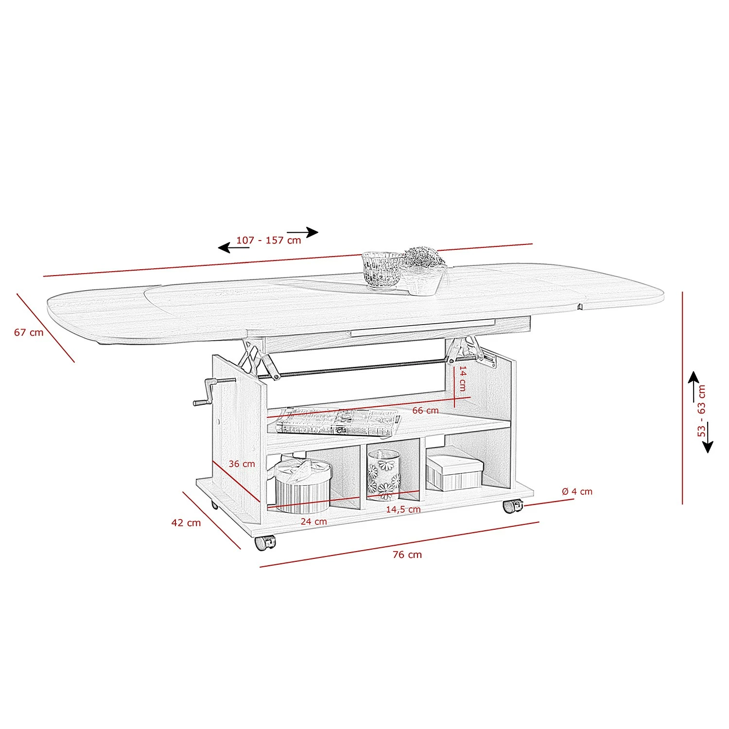 Loftscape Table basse Bergen - Imitation chêne de Sonoma 5 Loftscape Table basse Bergen - Imitation chêne de Sonoma – Image 3