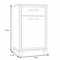 Red Living Commode Egan III - Imitation chêne artisan / Imitation chêne noir -loftscape Boutique 1000270212 210609 06153800027 SKETCH DETAILS P000000001000270212 sketch