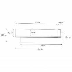 Norrwood Étagère murale Boyd I - Imitation chêne / Blanc -loftscape Boutique 1000270213 210609 06153800033 SKETCH DETAILS P000000001000270213 sketch