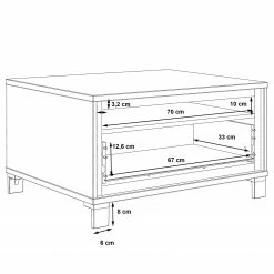 Red Living Table basse Egan I - Imitation chêne artisan / Imitation chêne noir -loftscape Boutique 1000270215 210609 06153900045 SKETCH DETAILS P000000001000270215 sketch