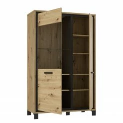 Red Living Vitrine Egan III - Imitation chêne artisan / Imitation chêne noir 9 Red Living Vitrine Egan III - Imitation chêne artisan / Imitation chêne noir -loftscape Boutique 1000270218 210609 06154000060 DETAILS P000000001000270218