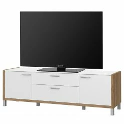 Norrwood Meuble TV Boyd I - Blanc / Imitation chêne