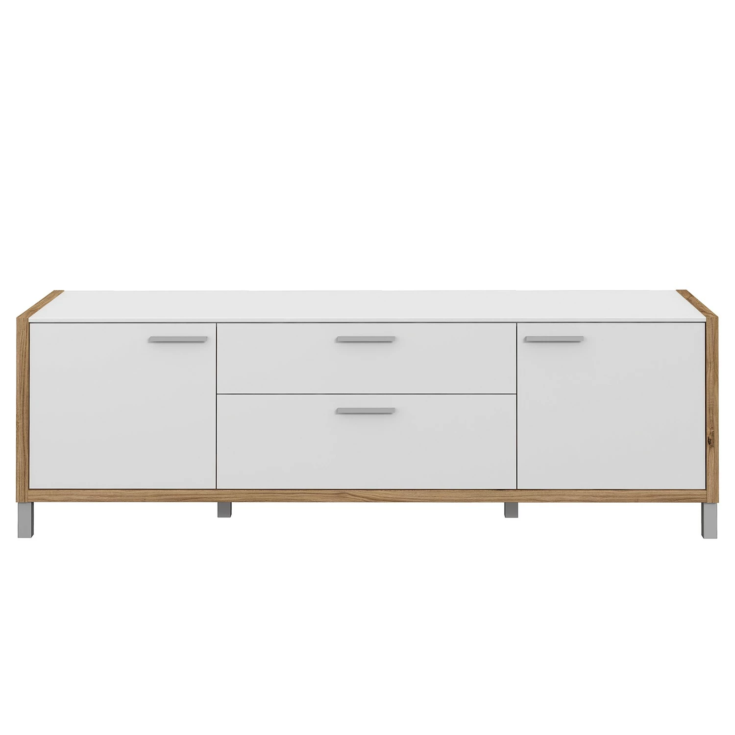 Norrwood Meuble TV Boyd I - Blanc / Imitation chêne 7 Norrwood Meuble TV Boyd I - Blanc / Imitation chêne – Image 5