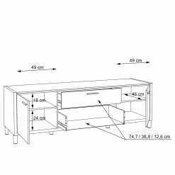 Norrwood Meuble TV Boyd I - Blanc / Imitation chêne 16 Norrwood Meuble TV Boyd I - Blanc / Imitation chêne -loftscape Boutique 1000270231 210609 06155600147 DETAILS P000000001000270231