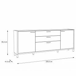 Norrwood Buffet Boyd II - Blanc / Imitation chêne -loftscape Boutique 1000270234 210609 06155700171 SKETCH DETAILS P000000001000270234 sketch