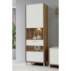 Norrwood Vitrine Boyd - Blanc / Imitation chêne -loftscape Boutique 1000270239 210609 06160000206 MOOD DETAILS P000000001000270239 mood