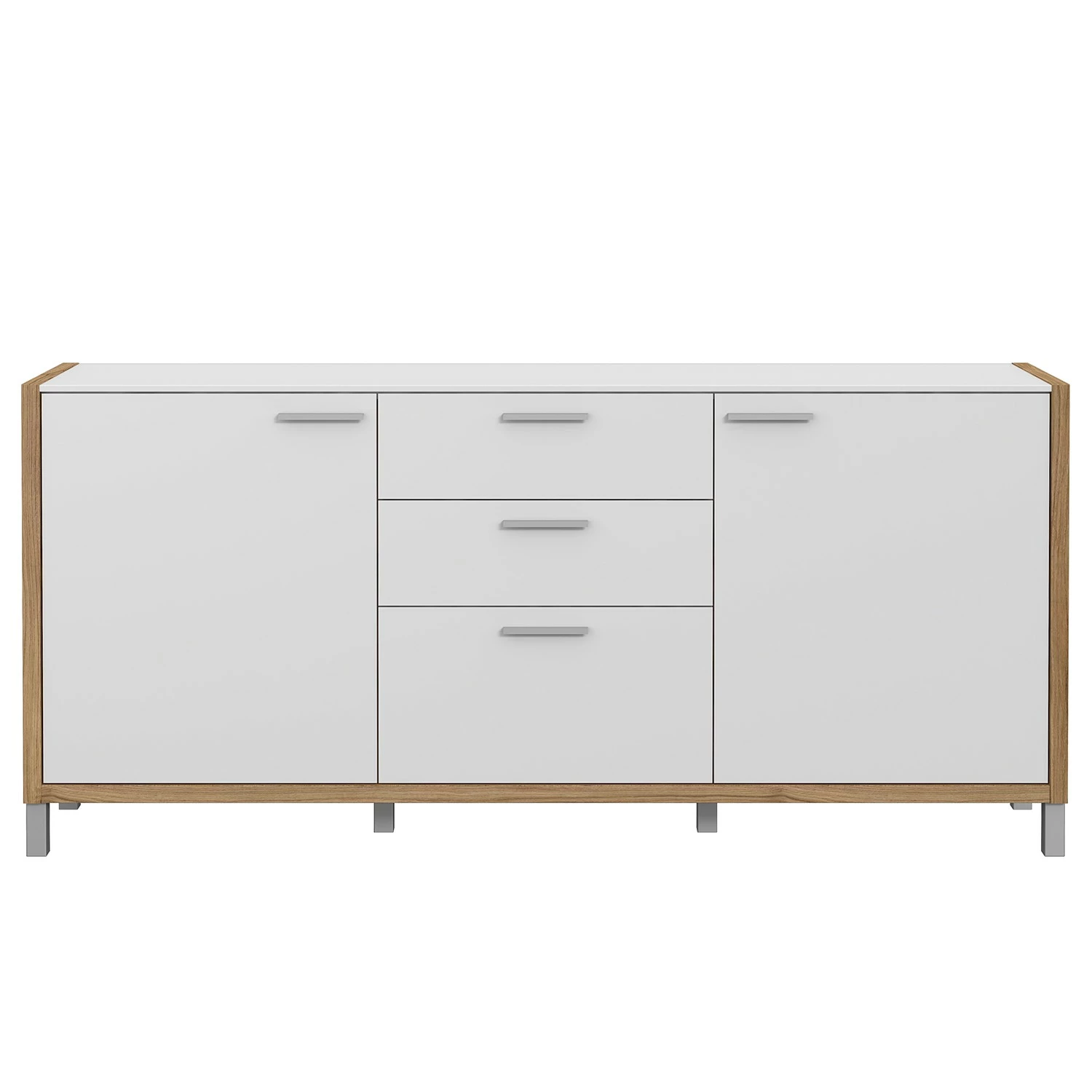 Norrwood Buffet Boyd I - Blanc / Imitation chêne 7 Norrwood Buffet Boyd I - Blanc / Imitation chêne – Image 5