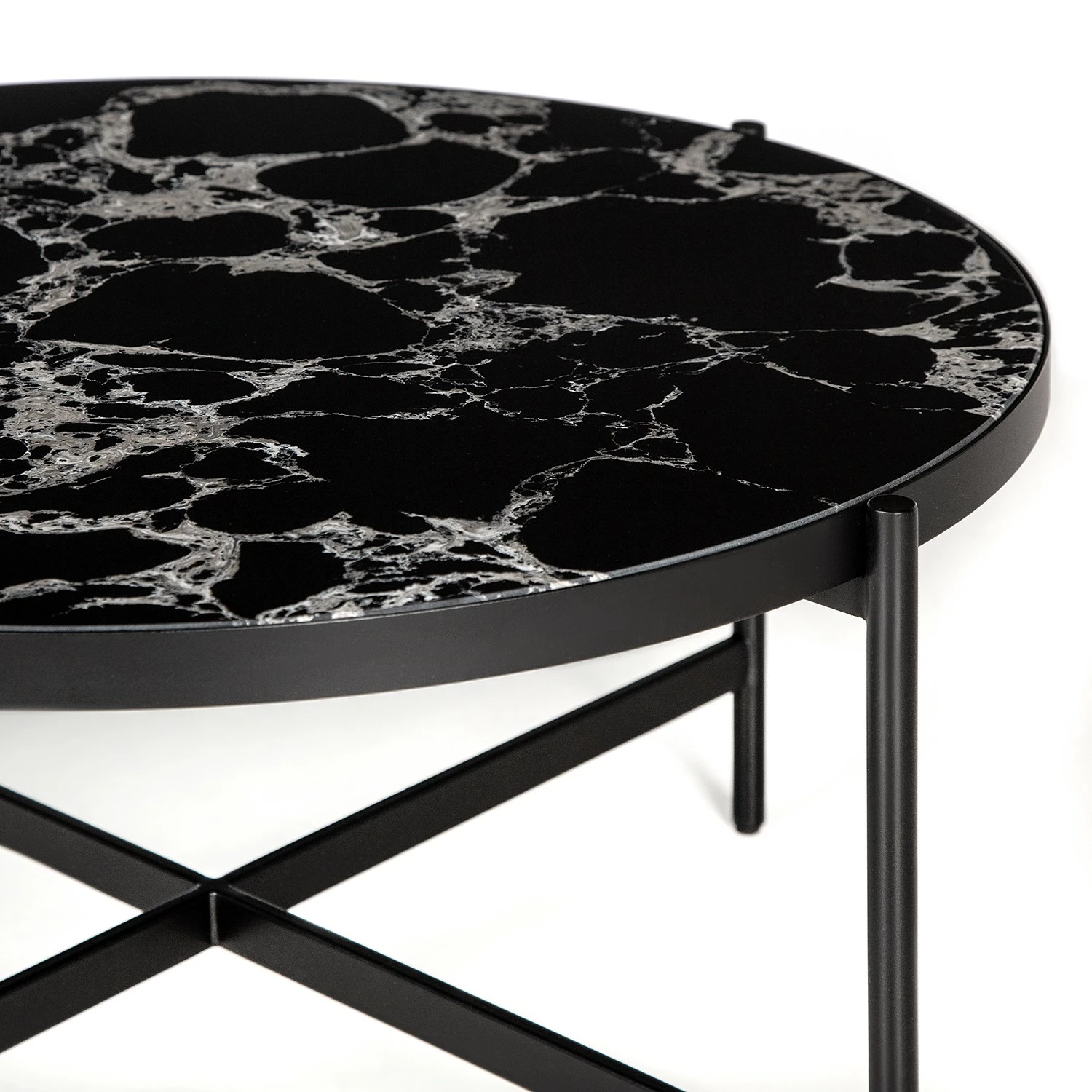 Studio Copenhagen Table basse Abee - Imitation marbre noir / Noir 8 Studio Copenhagen Table basse Abee - Imitation marbre noir / Noir – Image 6