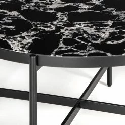 Studio Copenhagen Table basse Abee - Imitation marbre noir / Noir 21 Studio Copenhagen Table basse Abee - Imitation marbre noir / Noir -loftscape Boutique 1000270346 220809 060 DETAILS P000000001000270346