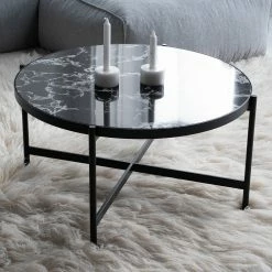 Studio Copenhagen Table basse Abee - Imitation marbre noir / Noir 17 Studio Copenhagen Table basse Abee - Imitation marbre noir / Noir -loftscape Boutique 1000270346 220915 021 MOOD DETAILS P000000001000270346 mood