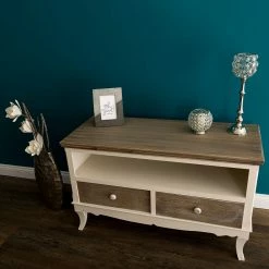 Ridgevalley Meuble TV Pua - Eucalyptus massif - Blanc / Marron -loftscape Boutique 1000270686 210602 06133000114 MOOD DETAILS P000000001000270686 mood