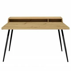 Furnitive Bureau Unieux IV - Imitation chêne à nœuds - Noir