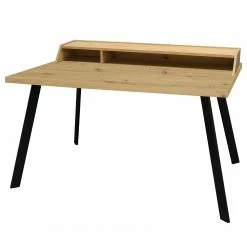 Furnitive Bureau Unieux V - Imitation chêne à nœuds - Noir