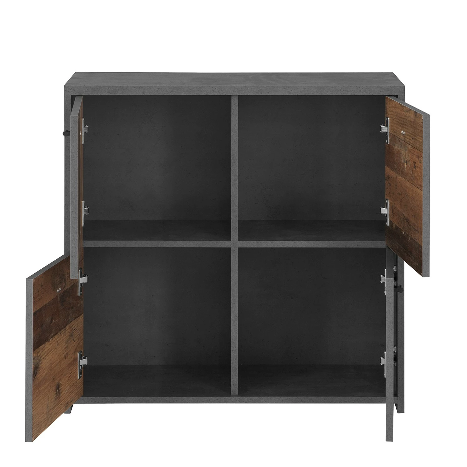 Loftscape Buffet Rison II - Gris foncé / Imitation bois ancien 6 Loftscape Buffet Rison II - Gris foncé / Imitation bois ancien – Image 4