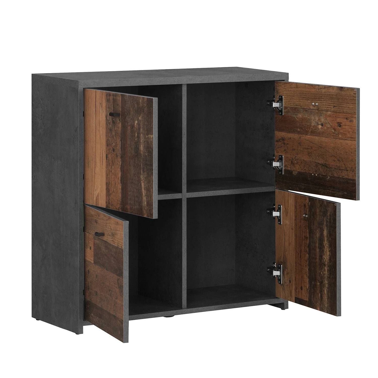 Loftscape Buffet Rison II - Gris foncé / Imitation bois ancien 7 Loftscape Buffet Rison II - Gris foncé / Imitation bois ancien – Image 5