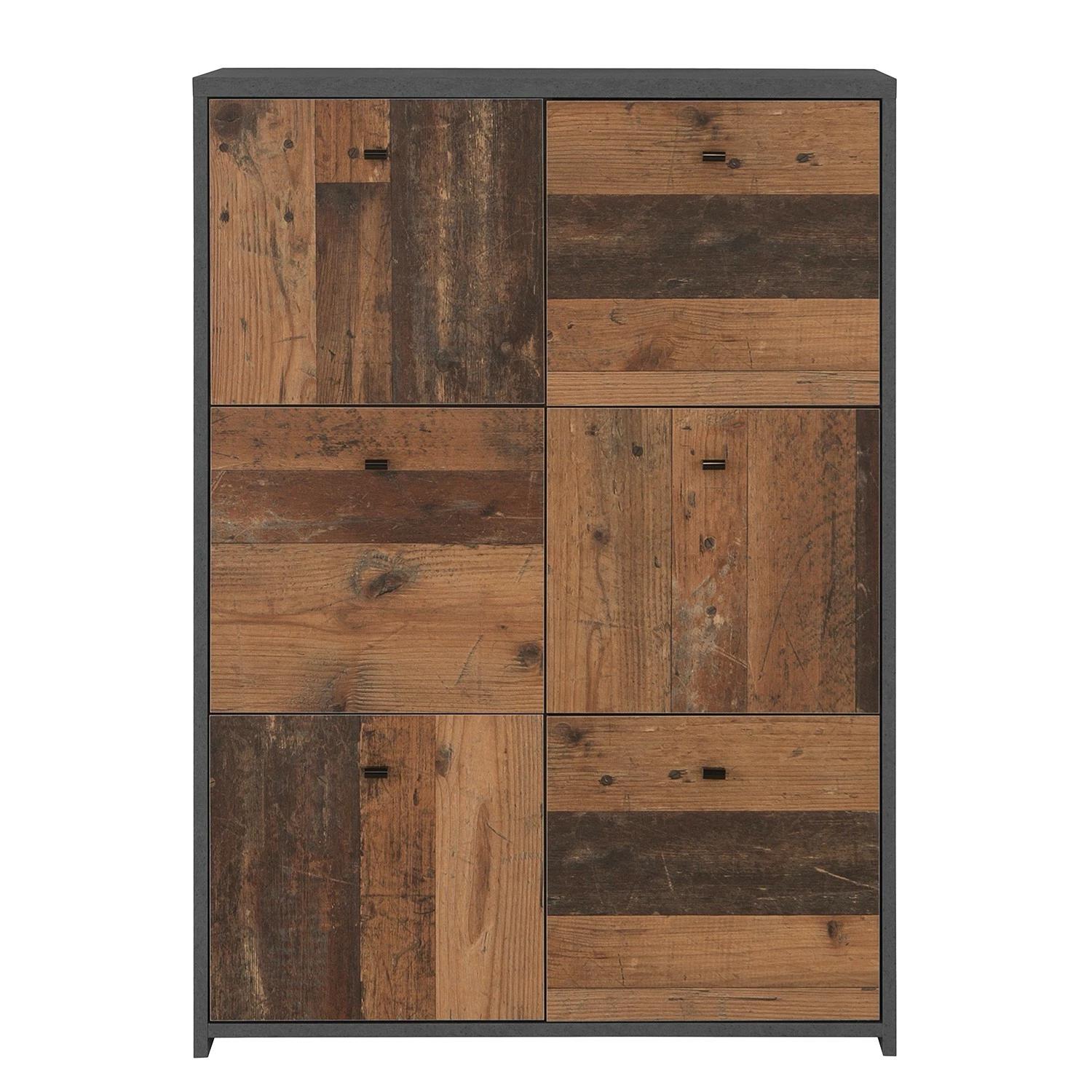 Loftscape Buffet Rison V - Gris foncé / Imitation bois ancien 4 Loftscape Buffet Rison V - Gris foncé / Imitation bois ancien – Image 2