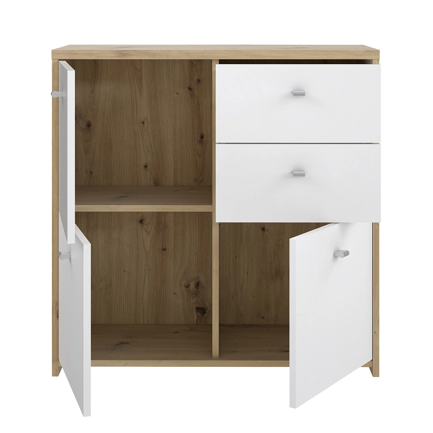 Loftscape Buffet Rison III - Imitation chêne Artisan / Blanc 6 Loftscape Buffet Rison III - Imitation chêne Artisan / Blanc – Image 4