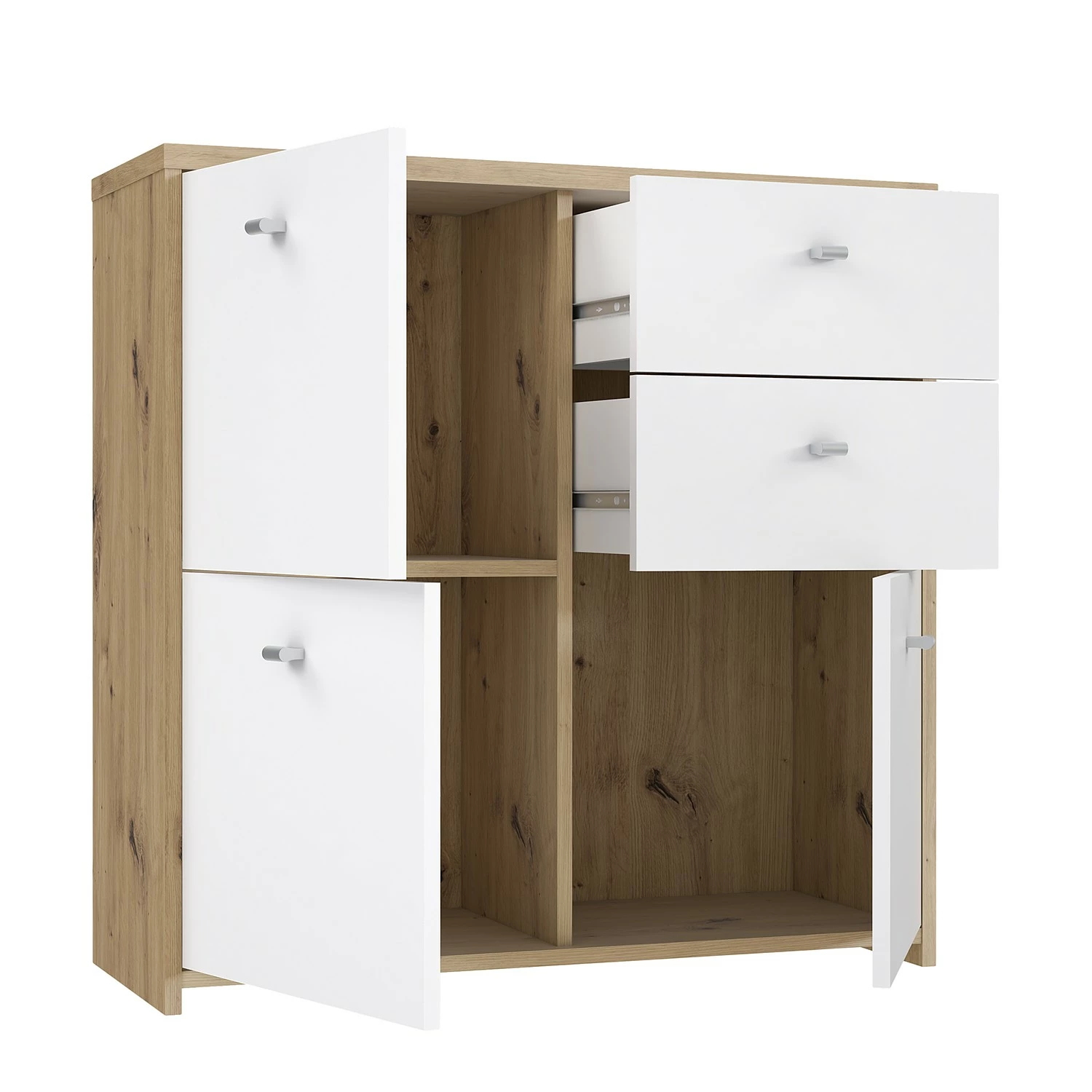 Loftscape Buffet Rison III - Imitation chêne Artisan / Blanc 7 Loftscape Buffet Rison III - Imitation chêne Artisan / Blanc – Image 5