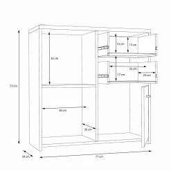 Loftscape Buffet Rison III - Imitation chêne Artisan / Blanc 19 Loftscape Buffet Rison III - Imitation chêne Artisan / Blanc -loftscape Boutique 1000272367 210819 07024400066 SKETCH DETAILS P000000001000272367 sketch