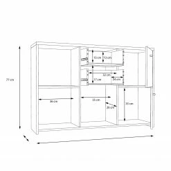 Loftscape Buffet Rison IV - Gris foncé / Imitation bois ancien 16 Loftscape Buffet Rison IV - Gris foncé / Imitation bois ancien -loftscape Boutique 1000272373 210819 07024600102 SKETCH DETAILS P000000001000272373 sketch