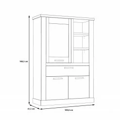 Ridgevalley Buffet haut Moro II - Imitation chêne artisan / Gris -loftscape Boutique 1000272382 210819 07024800142 SKETCH DETAILS P000000001000272382 sketch