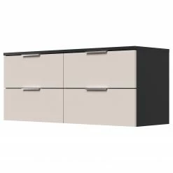 Posseik Commode Asker II - Crème / Anthracite - Hauteur : 46 cm