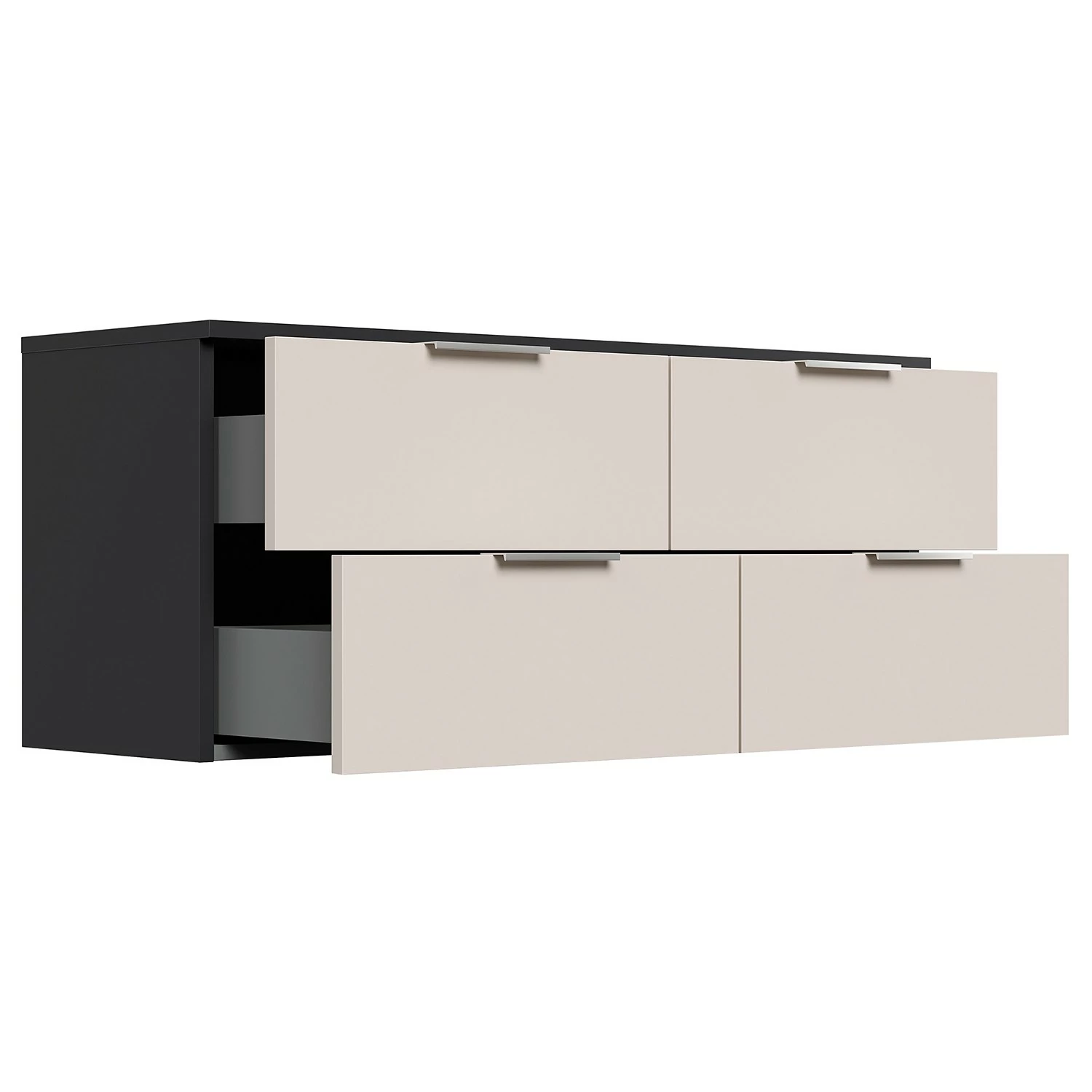 Posseik Commode Asker II - Crème / Anthracite - Hauteur : 46 cm 5 Posseik Commode Asker II - Crème / Anthracite - Hauteur : 46 cm – Image 3