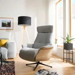 Studio Copenhagen Fauteuil relax Anderson III - Tissu Saia: Gris clair - Noir - Chêne -loftscape Boutique 1000272755 211006 073629000023 MOOD DETAILS P000000001000272755 mood