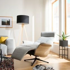 Studio Copenhagen Fauteuil relax Anderson III - Tissu Saia: Gris clair - Noir - Chêne -loftscape Boutique 1000272755 211006 073629000027 MOOD DETAILS P000000001000272755 mood