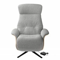 Studio Copenhagen Fauteuil relax Anderson III - Tissu Saia: Gris clair - Noir - Chêne -loftscape Boutique 1000272755 211006 073630000047 DETAILS P000000001000272755