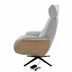 Studio Copenhagen Fauteuil relax Anderson III - Tissu Saia: Gris clair - Noir - Chêne -loftscape Boutique 1000272755 211006 073630000058 DETAILS P000000001000272755