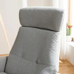 Studio Copenhagen Fauteuil relax Anderson III - Tissu Saia: Gris clair - Noir - Chêne -loftscape Boutique 1000272755 211006 07363000091 DETAILS P000000001000272755