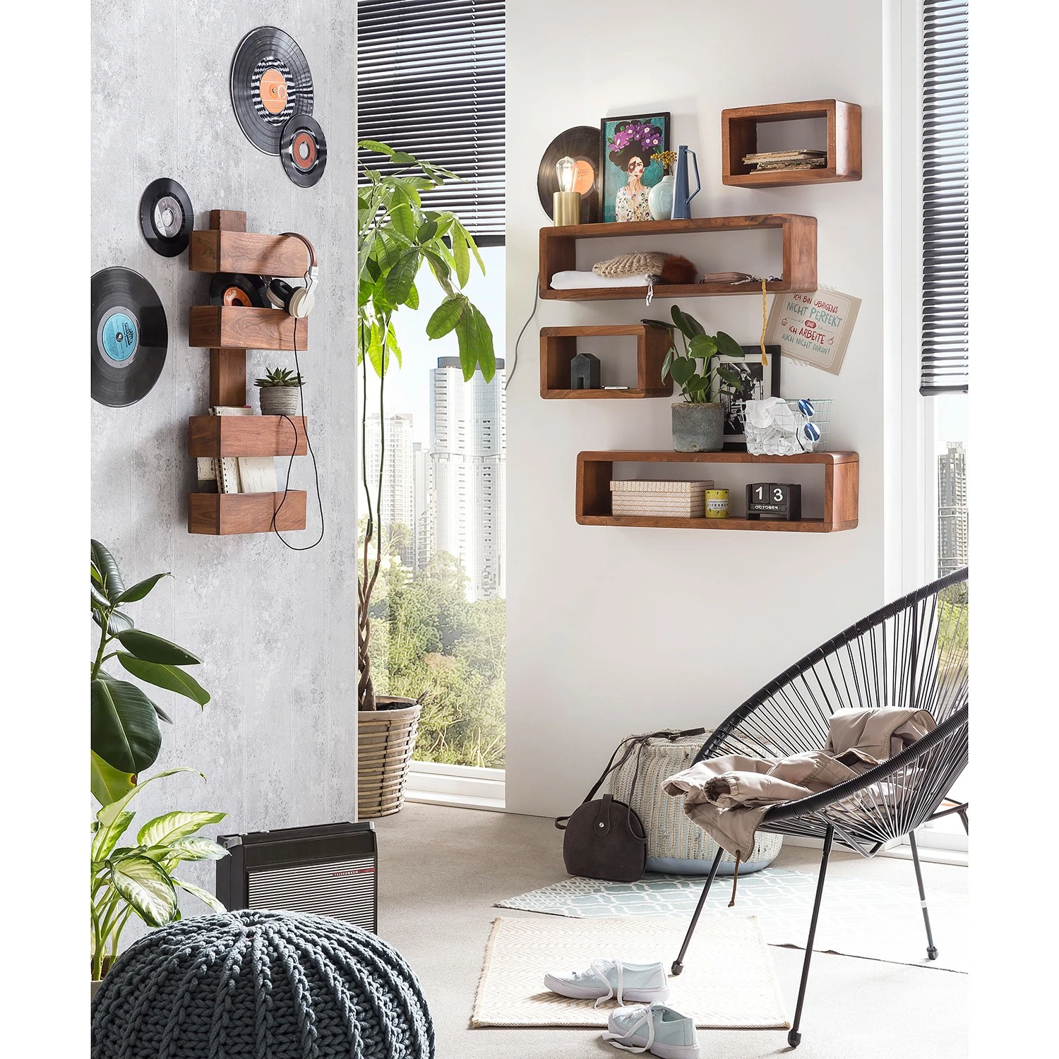 Naturoo Étagère murale Gibb - Manguier massif - Largeur : 40 cm 4 Naturoo Étagère murale Gibb - Manguier massif - Largeur : 40 cm – Image 2