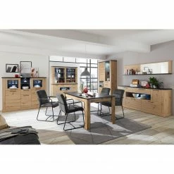 Ridgevalley Haut de buffet Nanda - Imitation chêne artisan / Imitation chêne noir -loftscape Boutique 1000273452 210610 07544900045 MOOD DETAILS P000000001000273452 mood