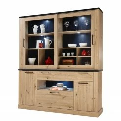 Ridgevalley Haut de buffet Nanda - Imitation chêne artisan / Imitation chêne noir -loftscape Boutique 1000273452 210610 07544900047 DETAILS P000000001000273452