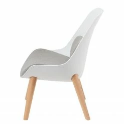 Mørteens Fauteuil Evie I - Matière plastique et tissu / Hêtre massif - Blanc et gris / Hêtre 12 Mørteens Fauteuil Evie I - Matière plastique et tissu / Hêtre massif - Blanc et gris / Hêtre -loftscape Boutique 1000273470 220420 035 DETAILS P000000001000273470