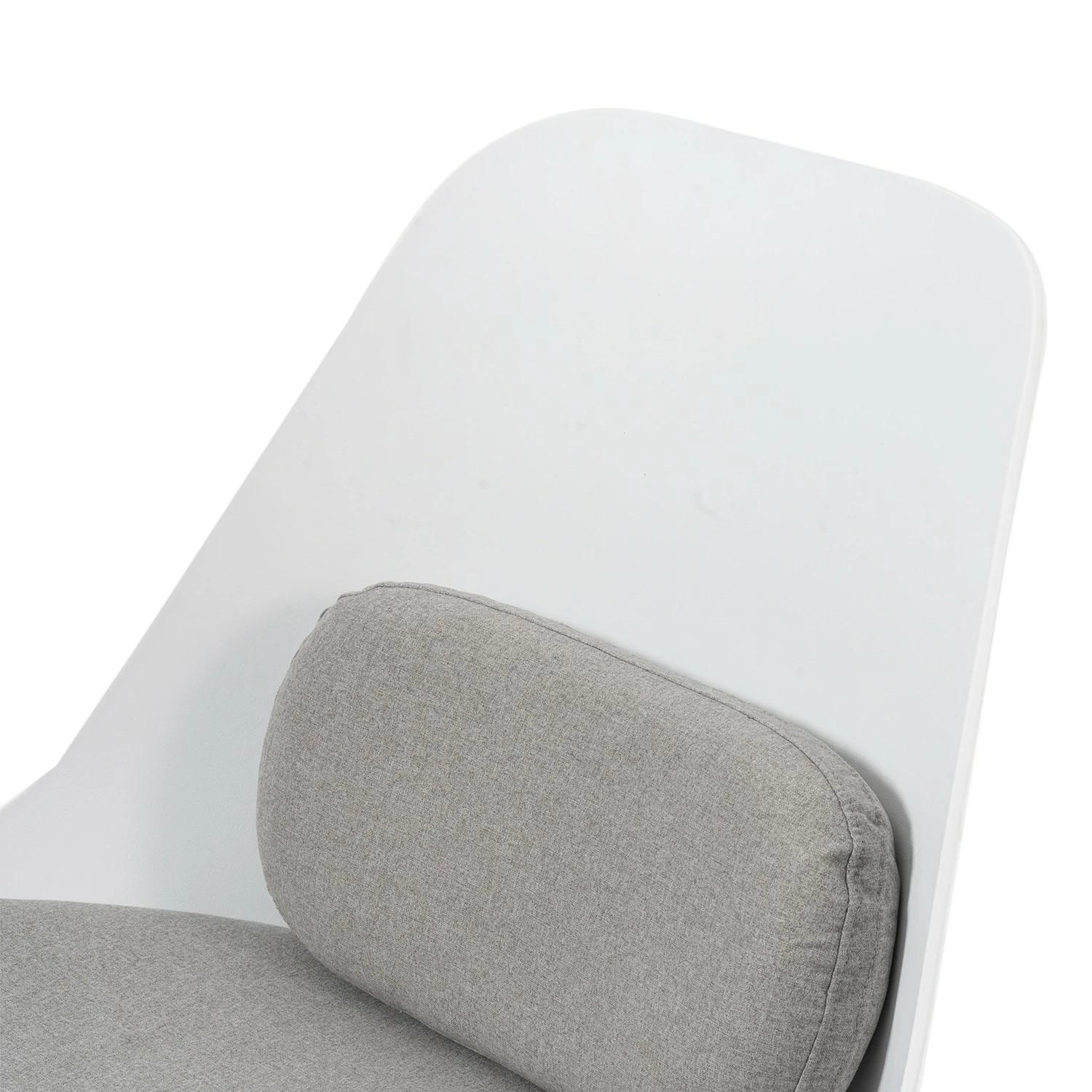 Mørteens Fauteuil Evie I - Matière plastique et tissu / Hêtre massif - Blanc et gris / Hêtre 7 Mørteens Fauteuil Evie I - Matière plastique et tissu / Hêtre massif - Blanc et gris / Hêtre – Image 5