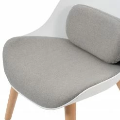 Mørteens Fauteuil Evie I - Matière plastique et tissu / Hêtre massif - Blanc et gris / Hêtre 15 Mørteens Fauteuil Evie I - Matière plastique et tissu / Hêtre massif - Blanc et gris / Hêtre -loftscape Boutique 1000273470 220420 050 DETAILS P000000001000273470