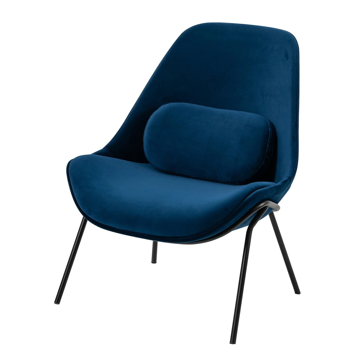 Studio Copenhagen Fauteuil Evie II - Velours / Métal - Bleu foncé / Noir 3 Studio Copenhagen Fauteuil Evie II - Velours / Métal - Bleu foncé / Noir