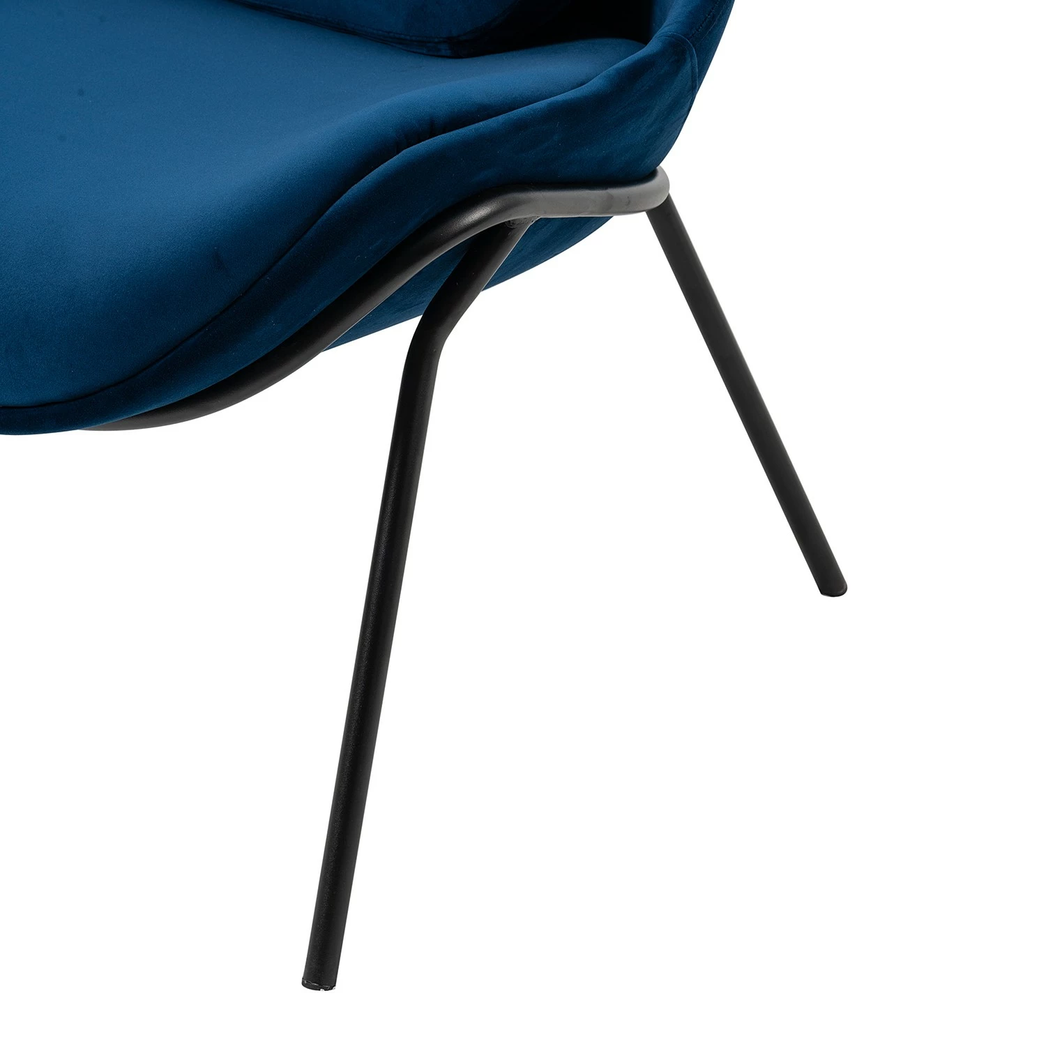 Studio Copenhagen Fauteuil Evie II - Velours / Métal - Bleu foncé / Noir 15 Studio Copenhagen Fauteuil Evie II - Velours / Métal - Bleu foncé / Noir – Image 13