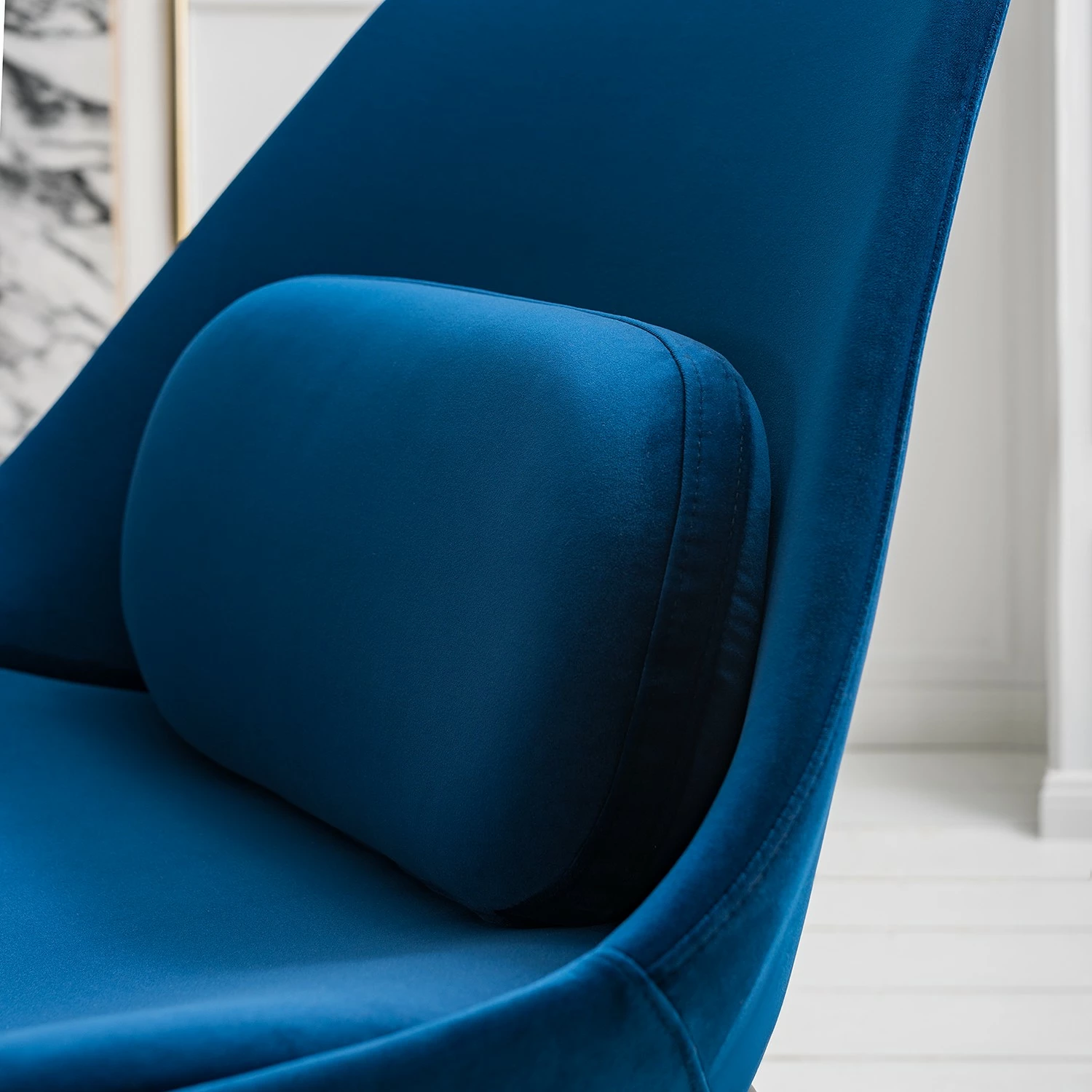 Studio Copenhagen Fauteuil Evie II - Velours / Métal - Bleu foncé / Noir 8 Studio Copenhagen Fauteuil Evie II - Velours / Métal - Bleu foncé / Noir – Image 6
