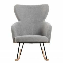 Mørteens Rocking chair Felin - Tissu / Métal / Hêtre massif - Gris / Noir / Hêtre 24 Mørteens Rocking chair Felin - Tissu / Métal / Hêtre massif - Gris / Noir / Hêtre -loftscape Boutique 1000273480 220420 030 DETAILS P000000001000273480