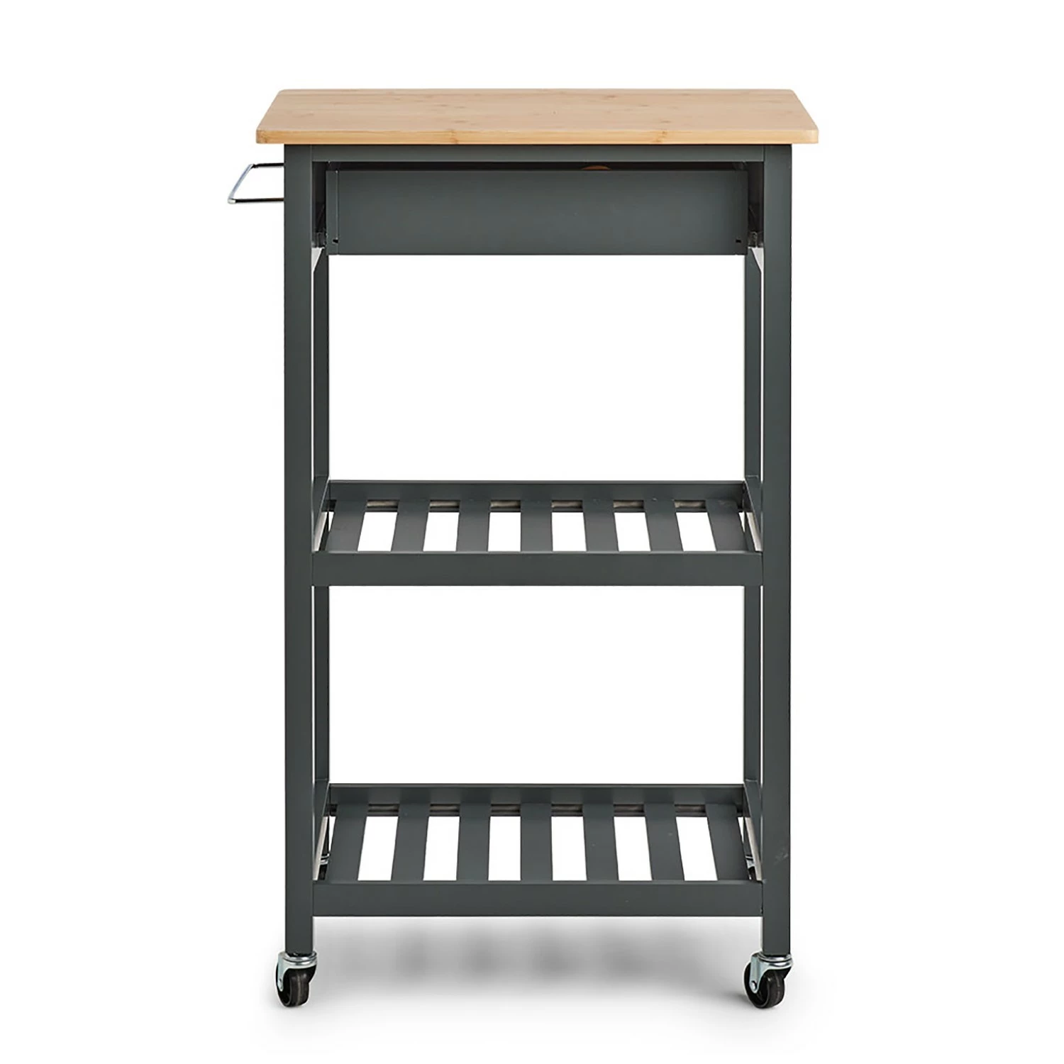 Zeller Desserte Addison - Bambou / MDF - Gris - 58 x 40 x 93 cm 5 Zeller Desserte Addison - Bambou / MDF - Gris - 58 x 40 x 93 cm – Image 3