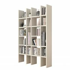 Loftscape Bibliothèque Emporior XII - Blanc crème - Mat beige clair - Largeur : 145 cm