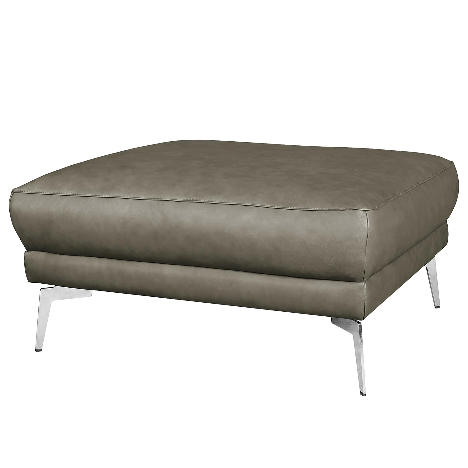 Loftscape Repose-pieds Kerman - Cuir véritable - Cuir Nadra: Gris - Chrome brillant 3 Loftscape Repose-pieds Kerman - Cuir véritable - Cuir Nadra: Gris - Chrome brillant