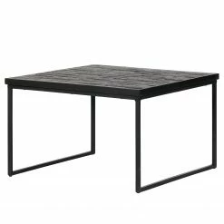 Red Living Table basse Egby - Pin massif / Métal - Pin noir / Noir - Largeur : 60 cm