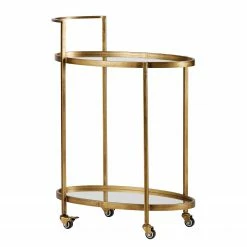 Red Living Desserte Durnal - Verre / Métal - Doré vieilli
