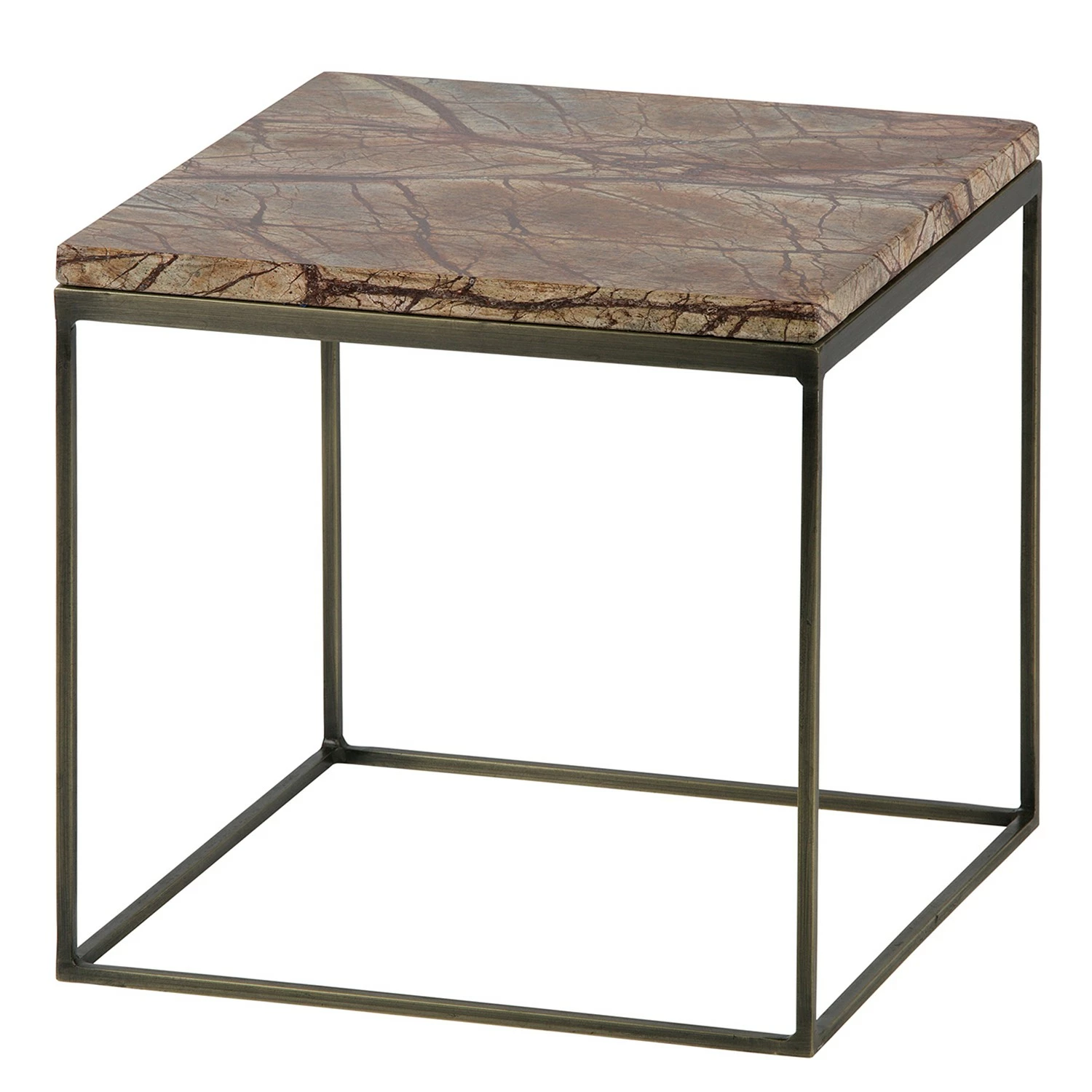 Red Living Bouts de canapé Jokela (lot de 2) - Marbre / Métal - Marron clair 7 Red Living Bouts de canapé Jokela (lot de 2) - Marbre / Métal - Marron clair – Image 5