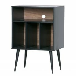 Norrwood Commode Lahti - Partiellement en pin massif - Pin noir / Noyer