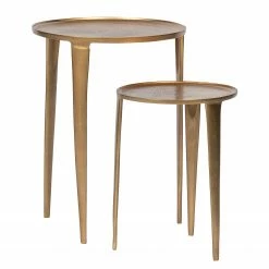 Red Living Bouts de canapé Illo (lot de 2) - Métal - Doré vieilli